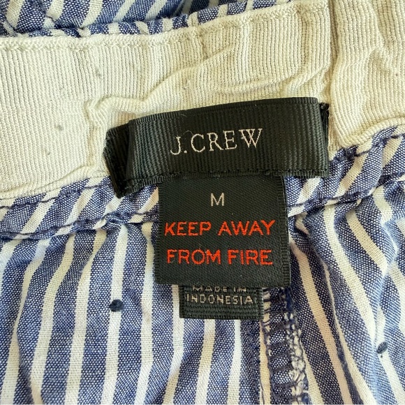 J. Crew pinstripe dot striped pajama bottoms blue white 23717 - Picture 7 of 10